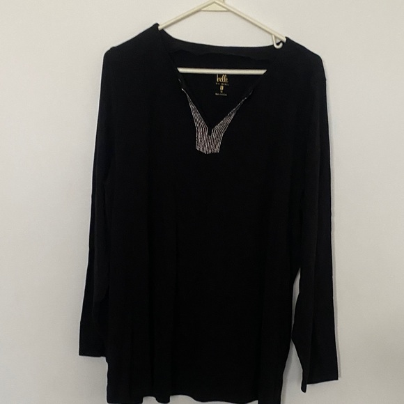Belle by Kim Gravel Tops - Belle by Kim Gravel Black Long Sleeve Top